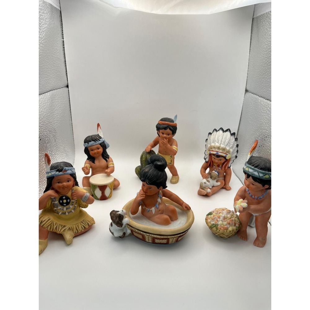 Vintage 1985 Gregory Perillo Sagebrush Kids Figurine Set 6 Piece Vague Shadows